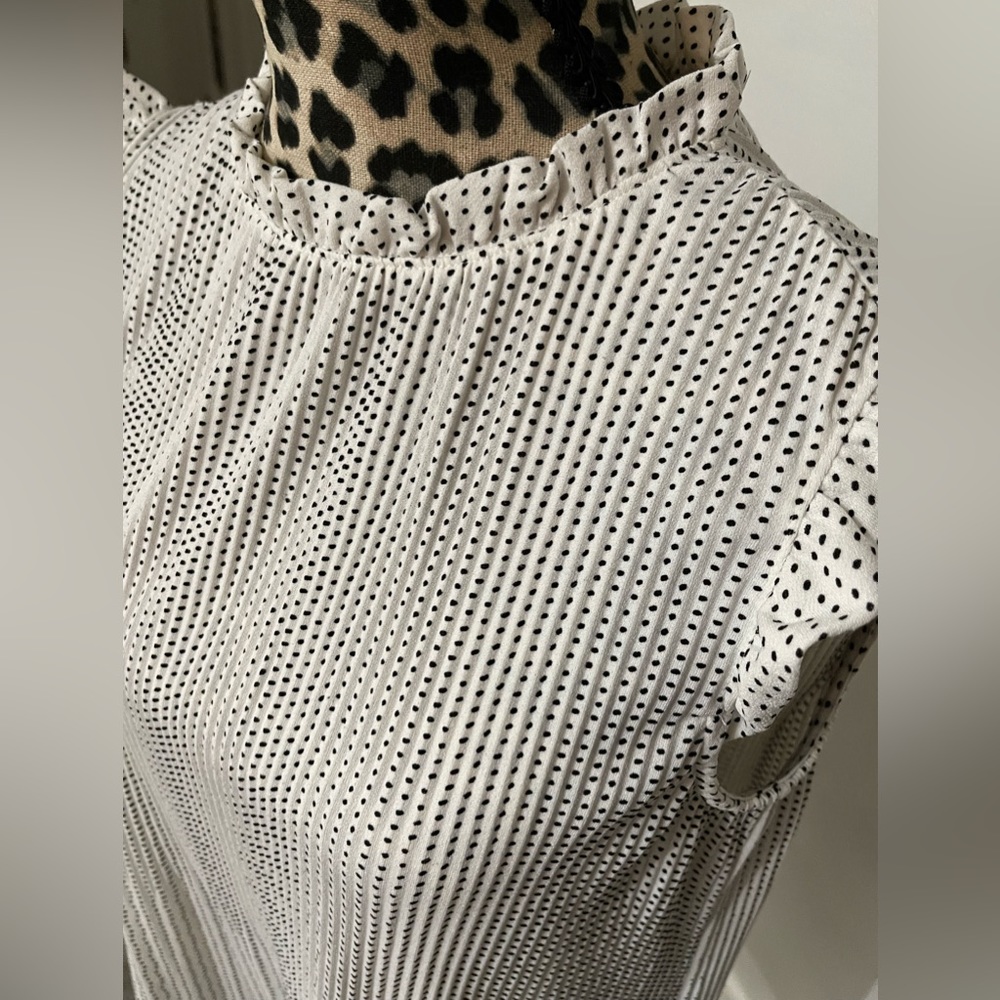 POLKA DOTTED DRESSY TOP - Picture 2 of 5